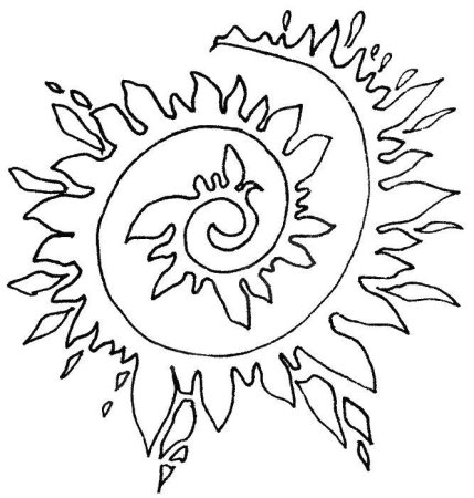 Вытынанка солнышко