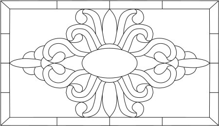 Витраж восточные узоры