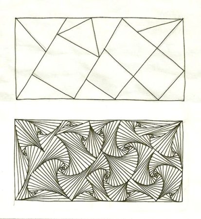 Зентангл геометрические узоры
