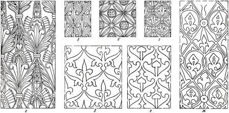 Барокко орнамент с ромбовидной сеткой