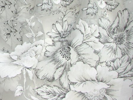 Ткань с крупными цветами