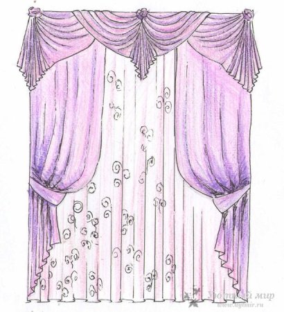 Шторы иллюстрация