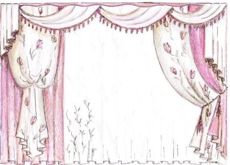 Эскизы штор с ламбрекенами