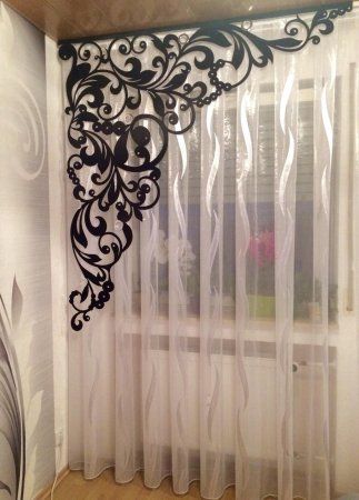 Ажурный ламбрекен м001