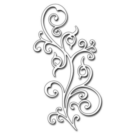 Узор с завитками для вырезания из бумаги