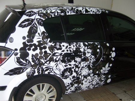 Винил на белую машину