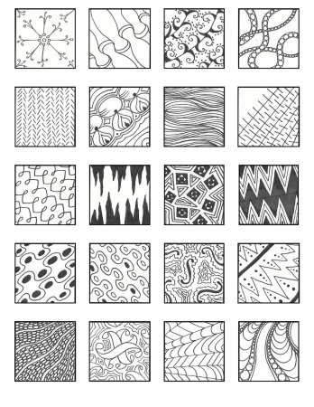 Элементы дудлинга для начинающих