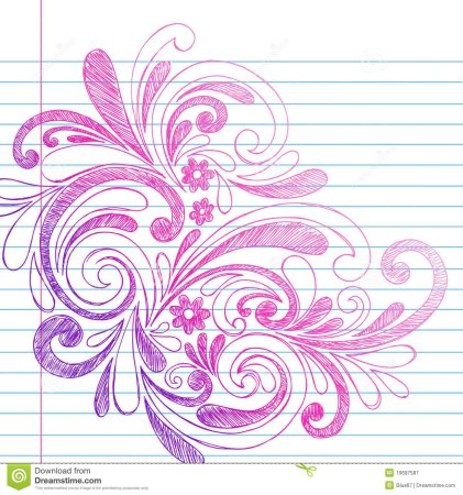 Красивые узоры в тетради