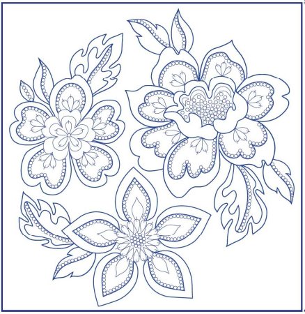 Вышивка белой гладью цветы