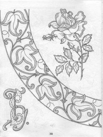 Тамбурный шов и вышивка Ришелье