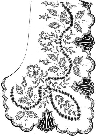 Трафарет кружева Ришелье