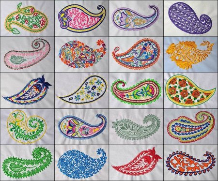 Мотив индийского орнамента Восточный огурец