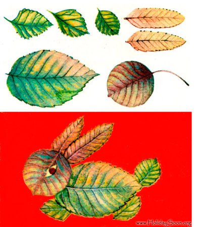 Узоры из листьев деревьев