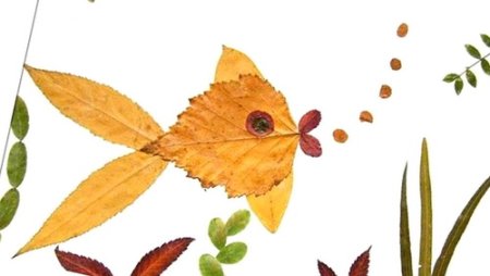 Узор или фигура из листьев