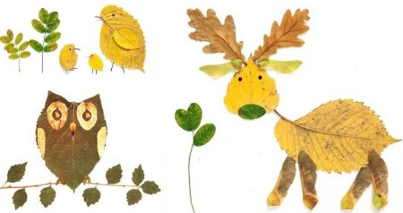 Поделки из сухих листьев