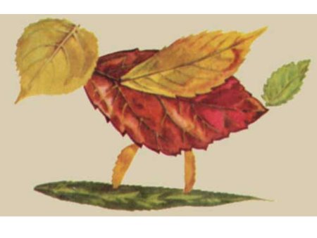 Поделка из листьев зайчик