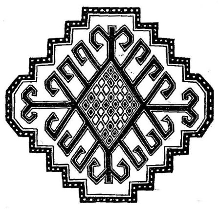 Орнамент схема ковров Дагестана