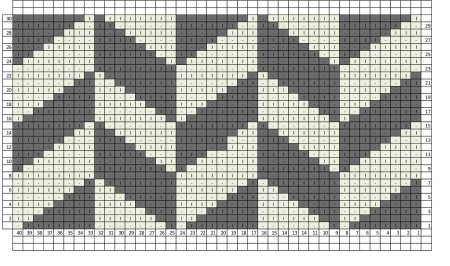 Шарф с теневым узором