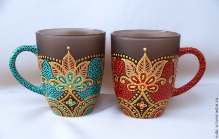 Чашки с узорами и орнаментом