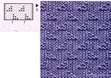 Узор изнаночными петлями