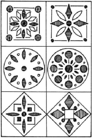 Замкнутый орнамент в квадрате