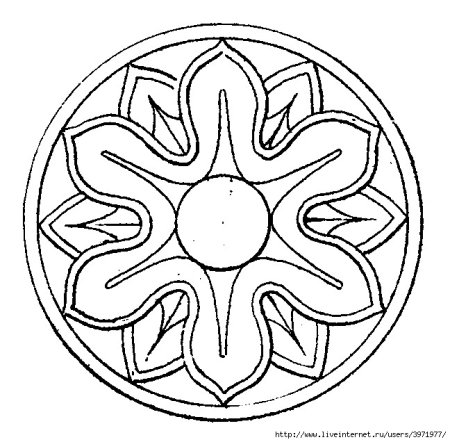 Мандала трафарет