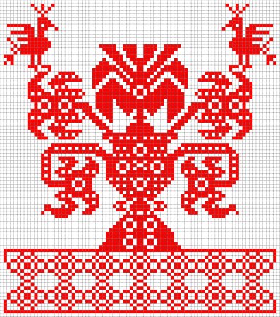 Славянский обережный орнамент Древо жизни