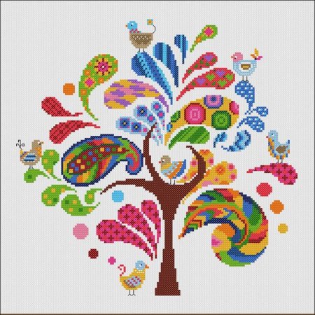 Вышивка дерево