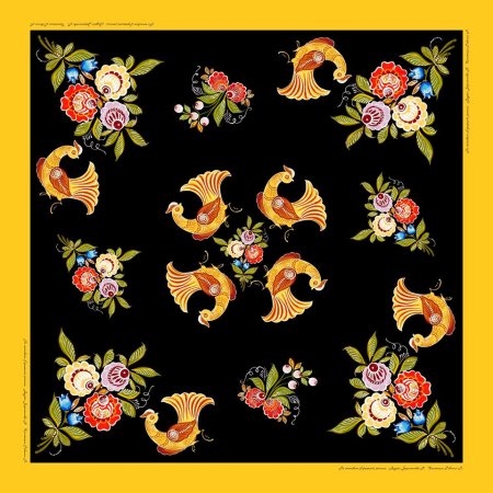 Растительные узоры на платках