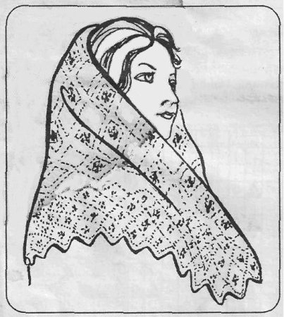 Оренбургский пуховый платок раскраска