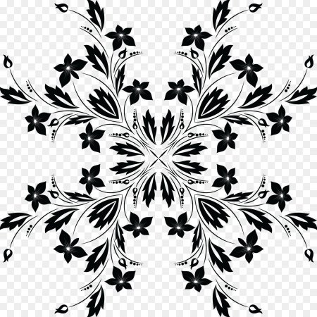 Симметричный цветочный узор