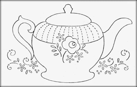 Чайник раскраска