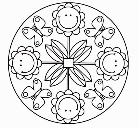Раскраска Мандала для детей