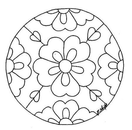 Рисование узора в круге