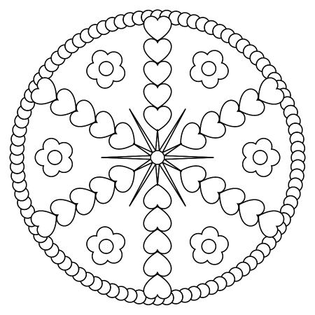 Рисование узора в круге