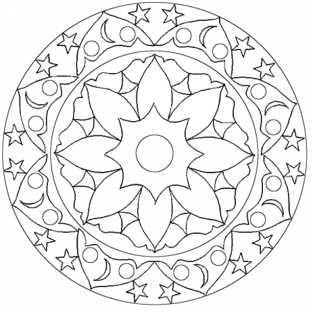 Восточные мандалы для раскрашивания