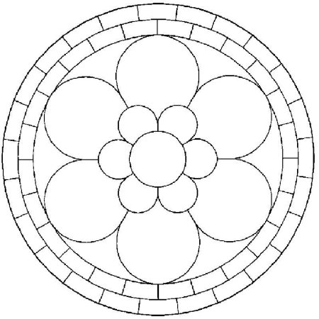 Орнамент в круге легкий