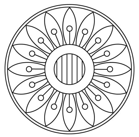 Мандала для раскрашивания для детей