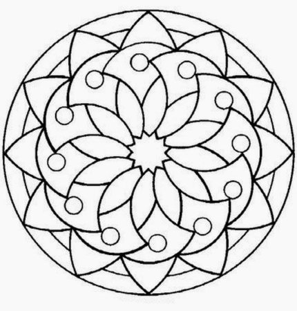 Растительный узор в круге