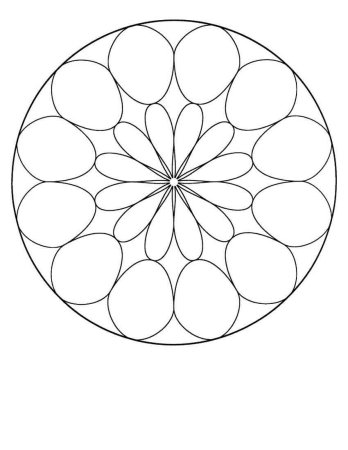 Мандала раскраска простая