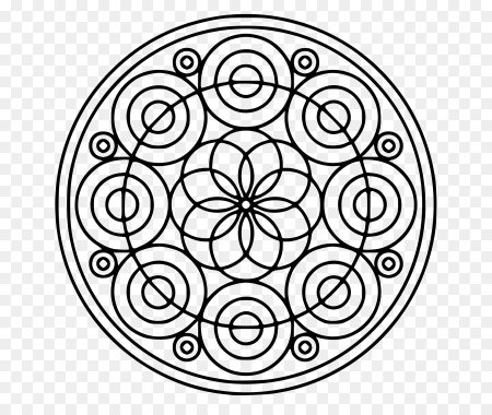 Декоративное рисование узор в круге