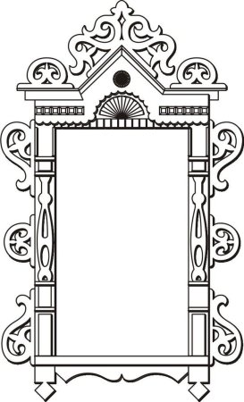 Резные оконные рамы вектор