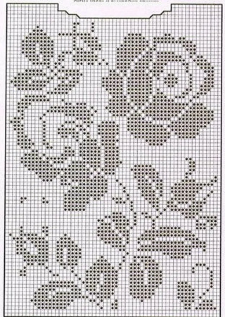 Кофты филейной вязки крючком схемы