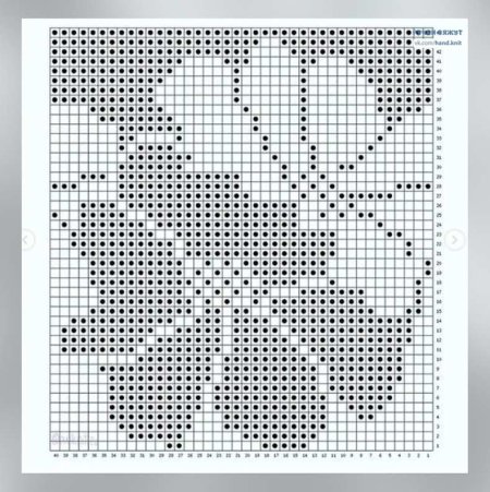 Жаккардовые узоры спицами цветы