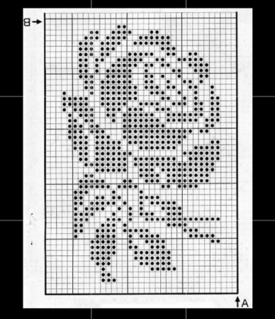 Филейные узоры розы крючком схемы