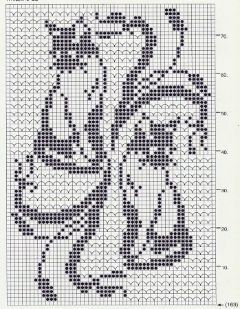 Филейное вязание крючком схемы кошки