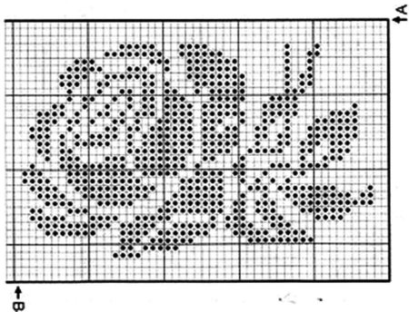 Филейные узоры розы крючком схемы