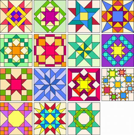 Геометрический орнамент в квадрате