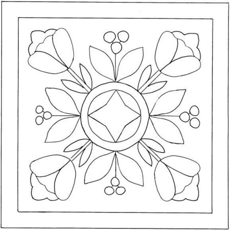 Растительный узор в квадрате