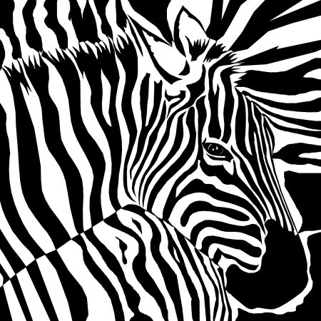Стилизованный принт зебры